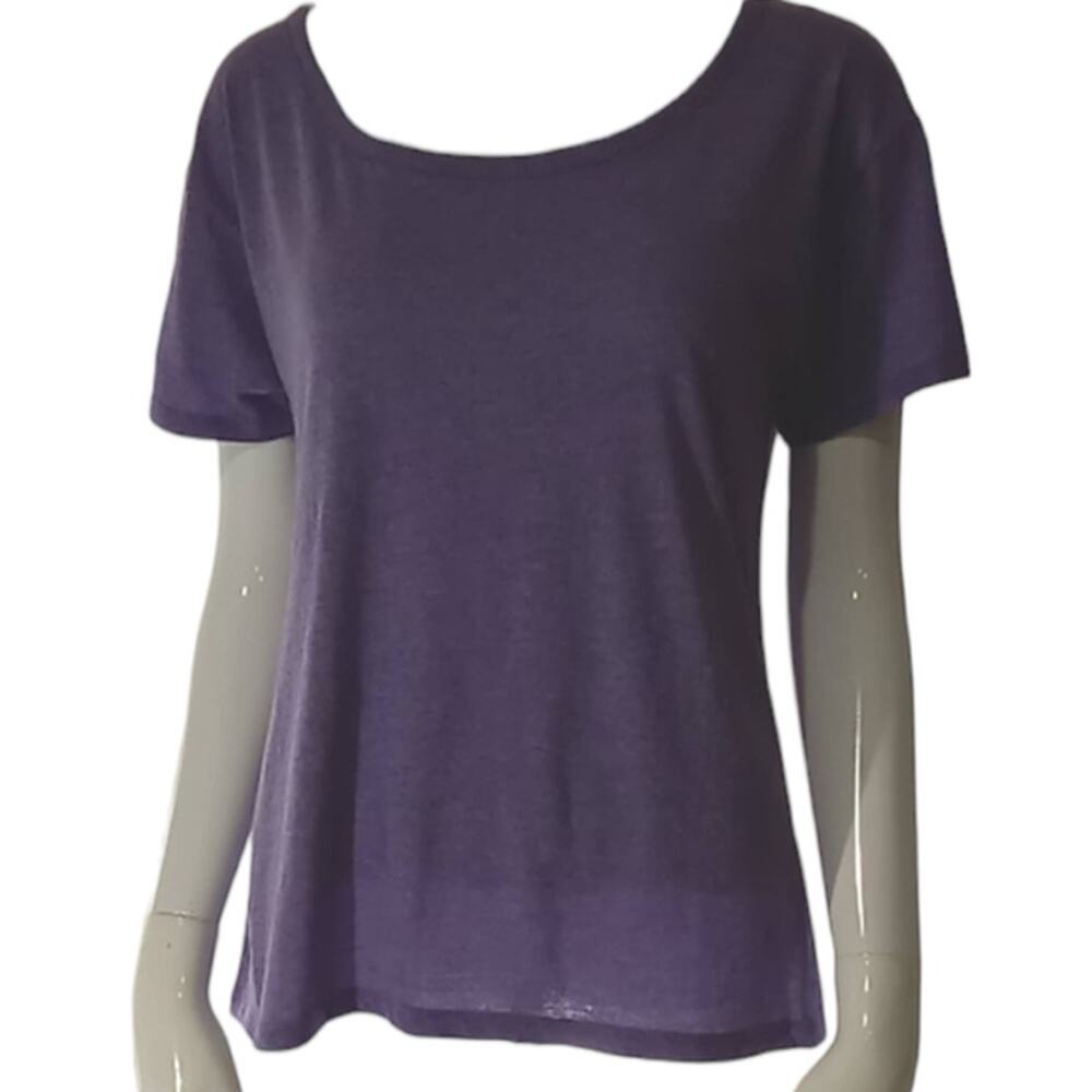 SUPER SOFT PURPLE SCOOP NECK T-SHIRT SIZE XS